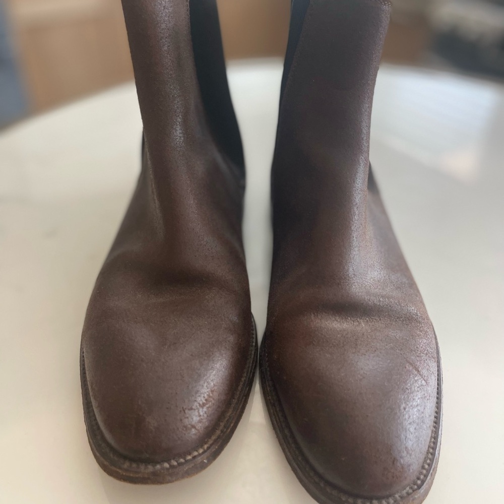 Hermes Brown Leather Chelsea Boots. Sale